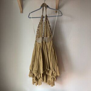 Show Off Mini Dress - Free People - Olive Green - Festival boho